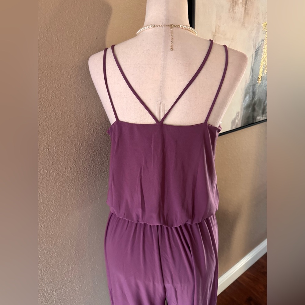 Stylish Purple Sleeveless Jumpsuit - Picture 6 of 10